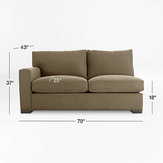 Axis Left Arm Full Sleeper Sofa with Air Mattress