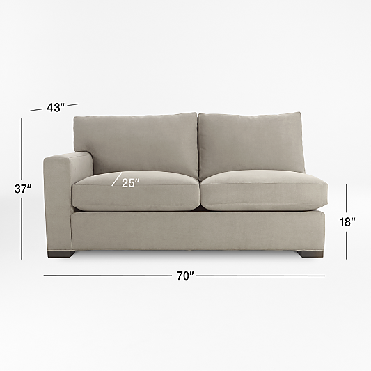 Axis Left-Arm Apartment Sofa Sectional Piece