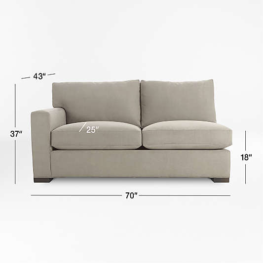Axis Left-Arm Apartment Sofa Sectional Piece