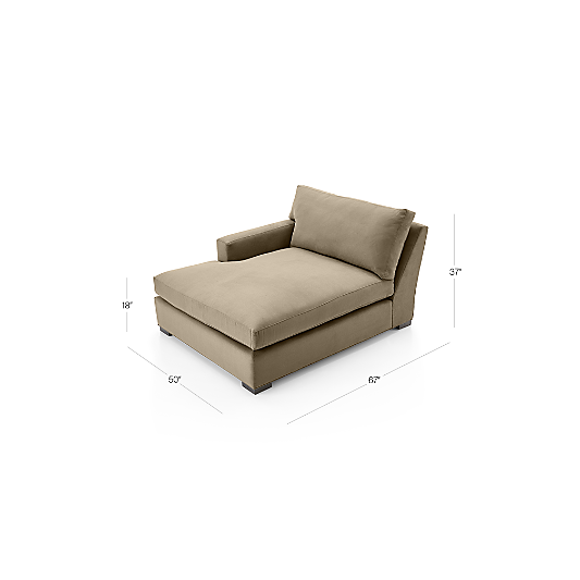 Axis Left-Arm Extra Wide Chaise Lounge Sectional Piece