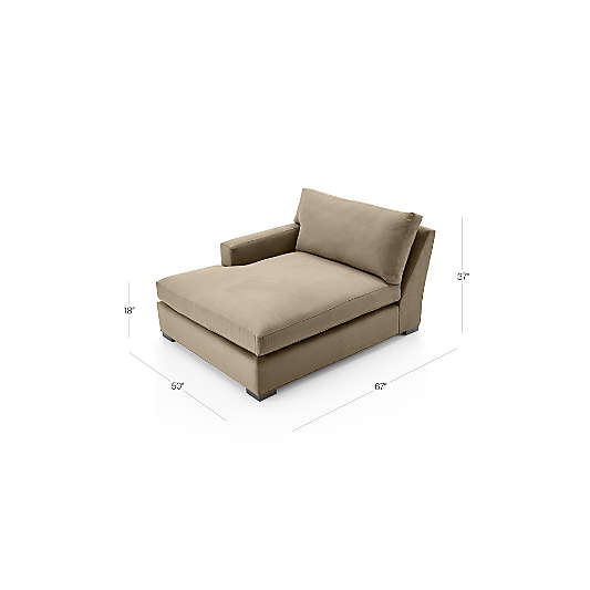 Axis Left-Arm Extra Wide Chaise Lounge Sectional Piece