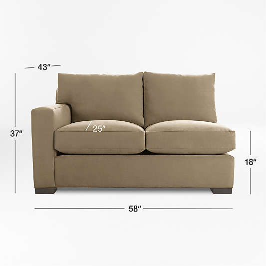 Axis Left-Arm Loveseat Sectional Piece