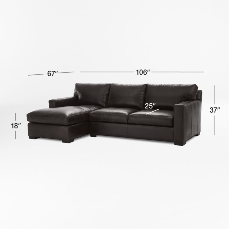 View Axis Leather 2-Piece Sectional Sofa - image 3 of 5