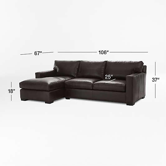 Axis Leather 2-Piece Sectional Sofa