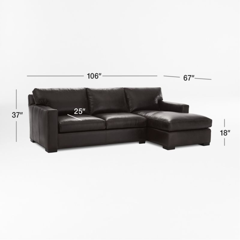 View Axis Leather 2-Piece Sectional Sofa - image 3 of 5