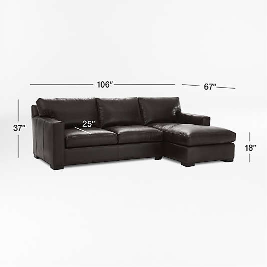 Axis Leather 2-Piece Sectional Sofa