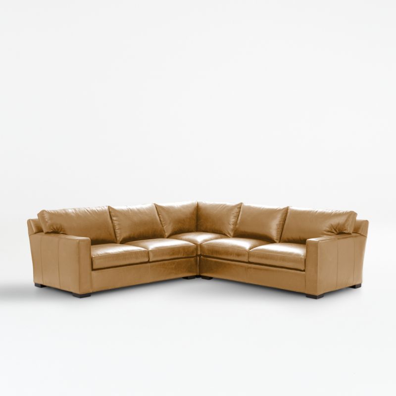 Axis Leather 3-Piece Sectional Sofa - image 0 of 3