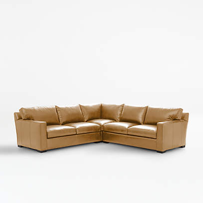 Leather 2024 camel sectional