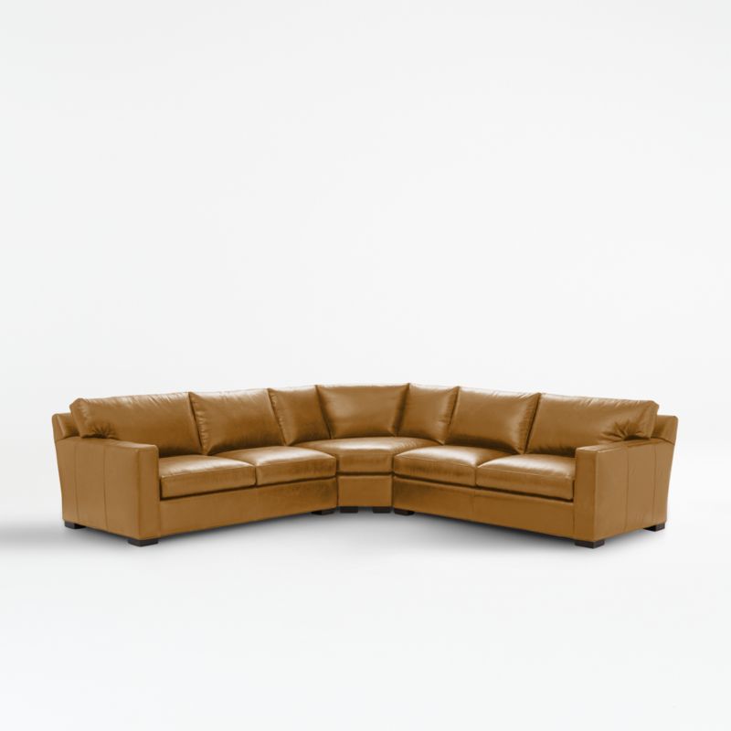 Axis Leather 3-Piece Sectional Sofa - image 1 of 3