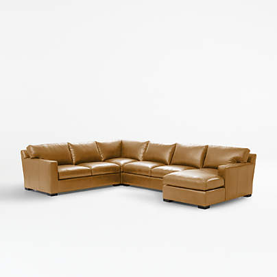 Axis Leather 4-Piece Sectional Sofa