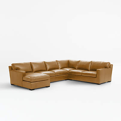 Axis Leather 4-Piece Sectional Sofa