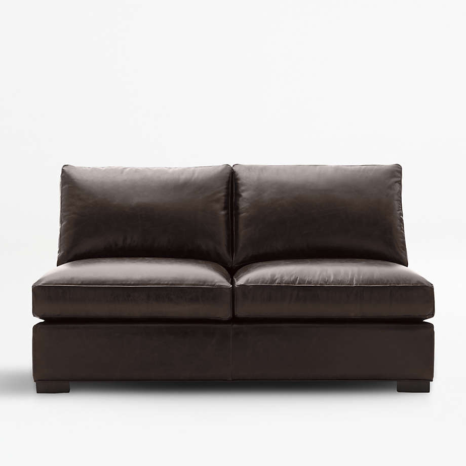 Axis Leather Armless Full Sleeper Sofa | Crate & Barrel