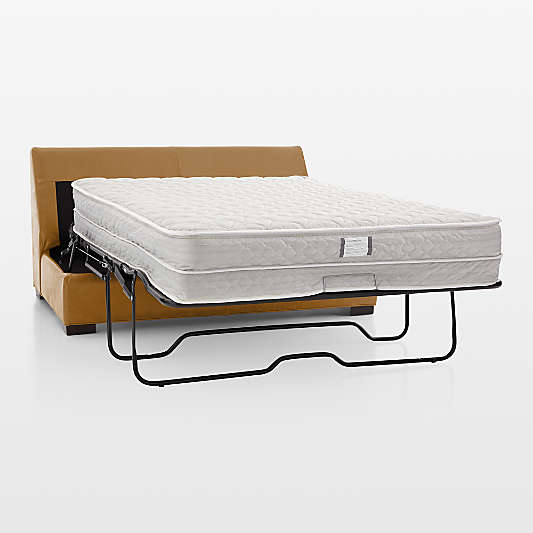 Axis Leather Armless Full Sleeper Sofa Sectional Piece with Air Mattress