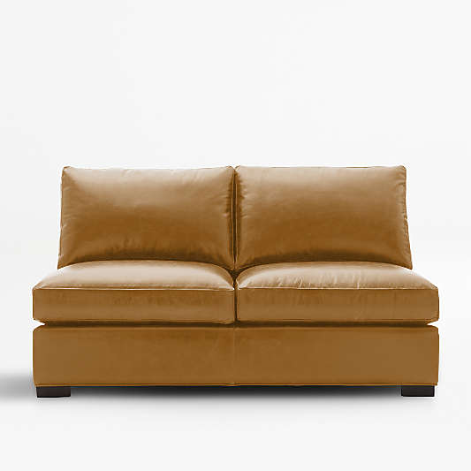 Axis Leather Armless Loveseat