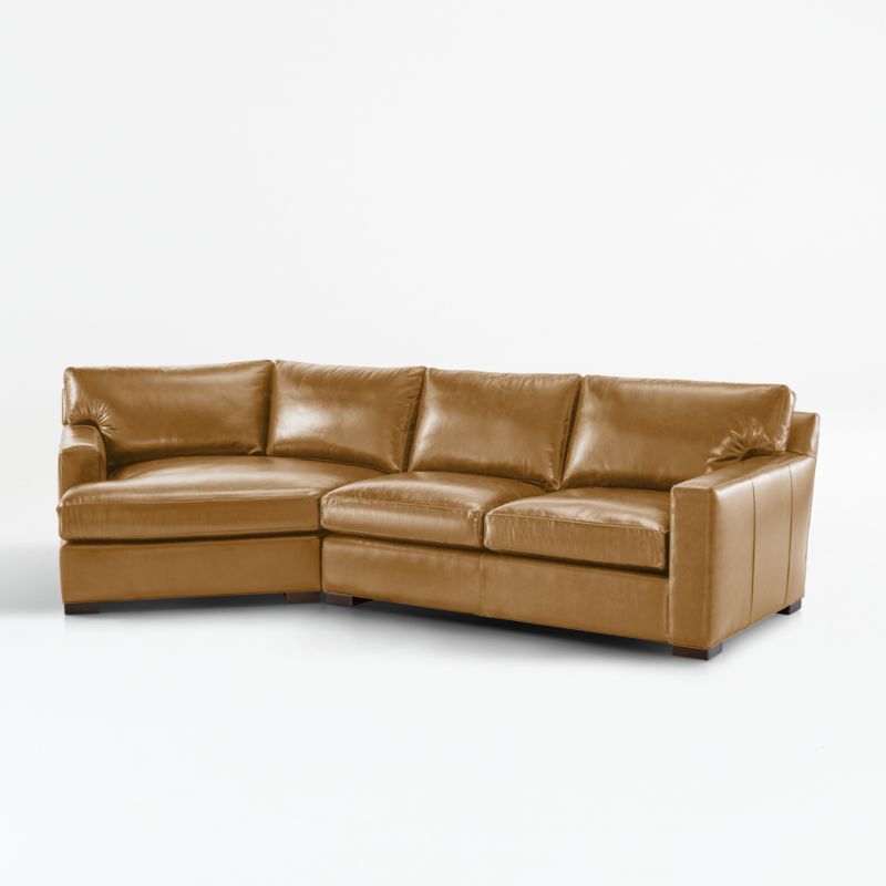 Axis Leather 2-Piece Left Arm Angled Chaise Sectional Sofa - image 0 of 3