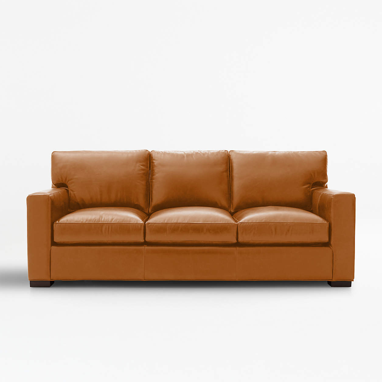 Axis Leather 3-Seat Sofa + Reviews | Crate & Barrel