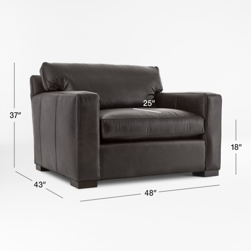 View Axis 48" Leather Chair - image 3 of 9