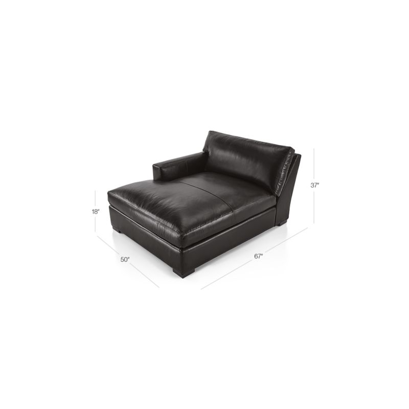 View Axis Leather Left-Arm Extra Wide Chaise Lounge - image 3 of 7