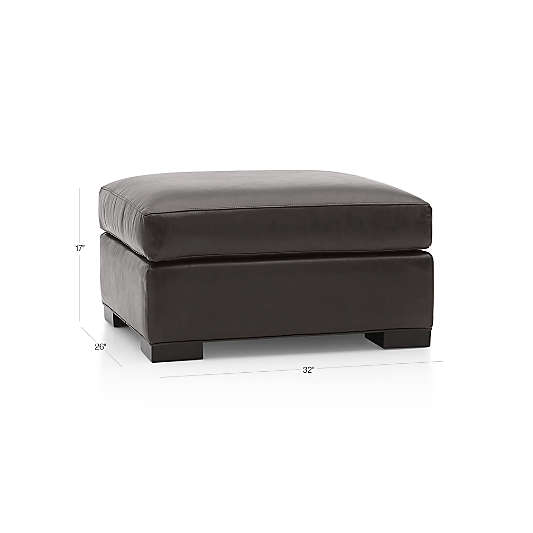 Axis Leather Ottoman