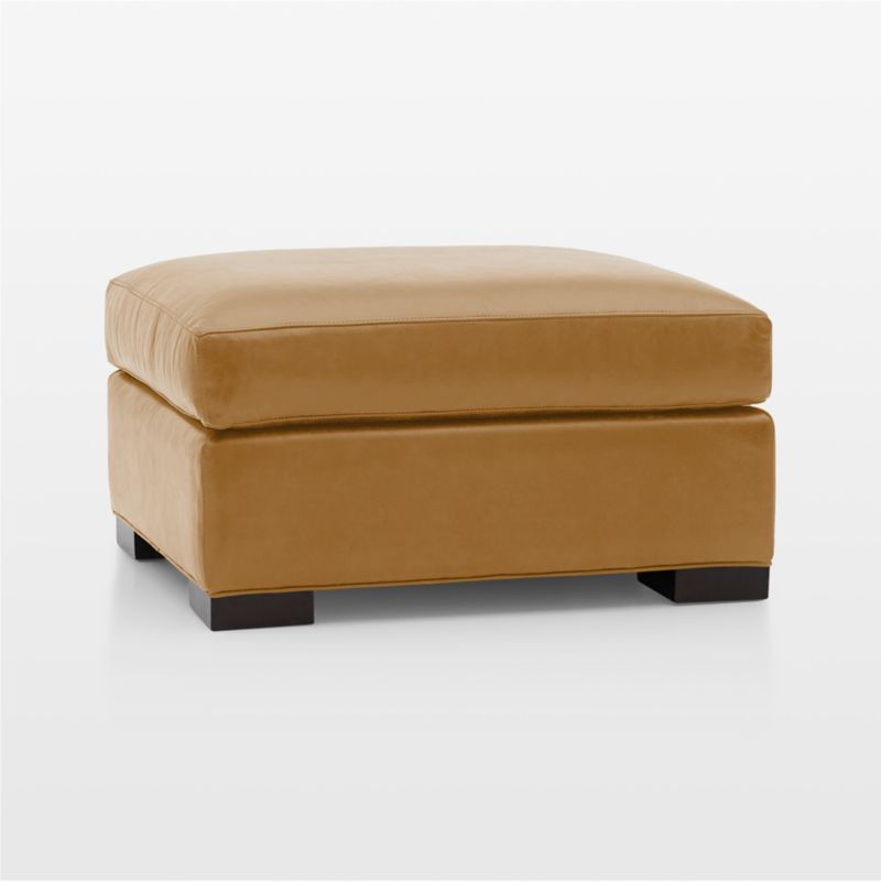 Axis Leather Ottoman - image 3 of 4