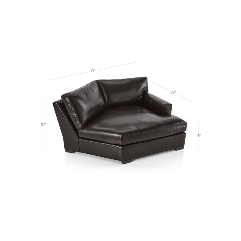 View Axis Leather Right Arm Angled Chaise Lounge - image 3 of 7