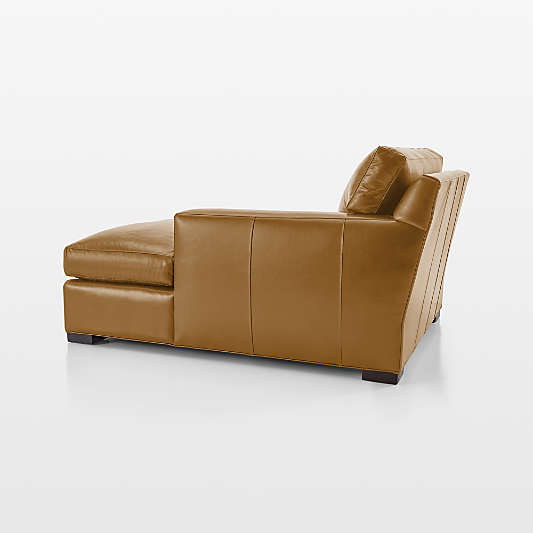 Axis Leather Right-Arm Extra Wide Chaise Lounge