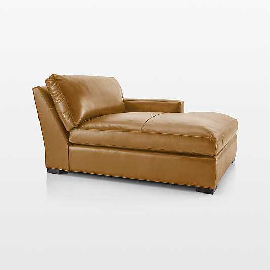 Axis Leather Right-Arm Extra Wide Chaise Lounge Sectional Piece