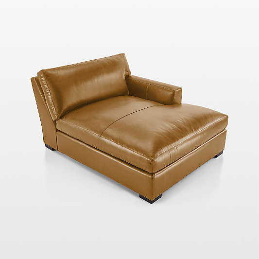 Axis Leather Right-Arm Extra Wide Chaise Lounge