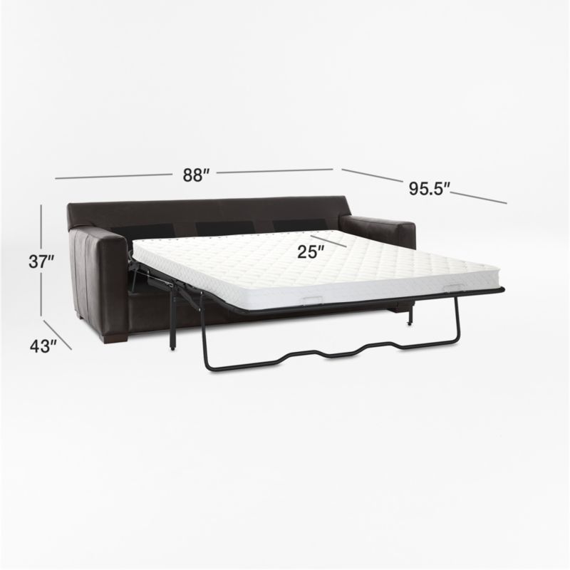 View Axis Leather Left Arm Queen Sleeper Sectional Sofa - image 3 of 7