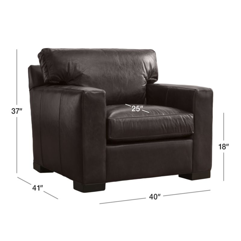 View Axis Leather 40" Chair - image 3 of 5