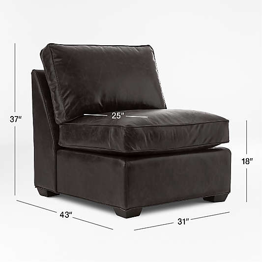 Axis Leather Armless Chair