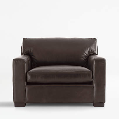 crate barrel leather chair