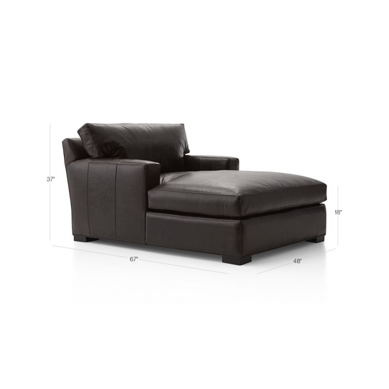 View Axis Leather Chaise Lounge - image 3 of 7