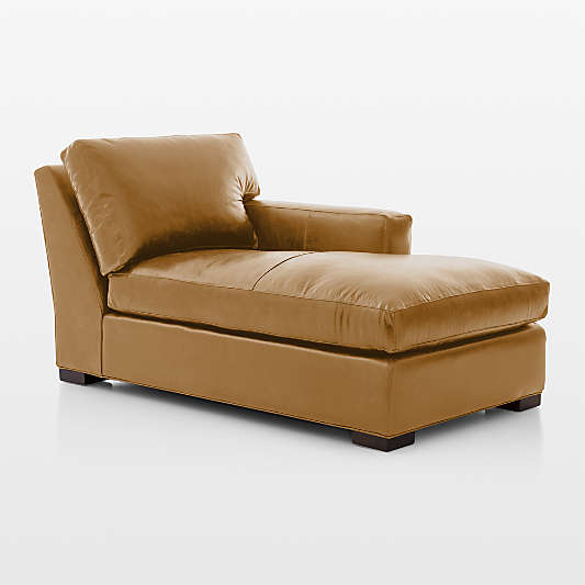 Axis Leather Right-Arm Chaise Lounge Sectional Piece