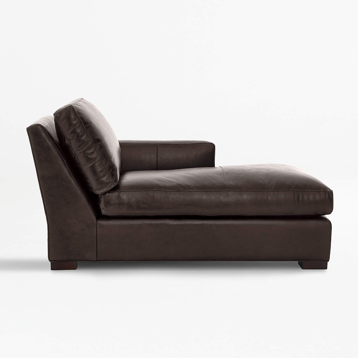 Axis Leather Right Arm Chaise + Reviews | Crate & Barrel