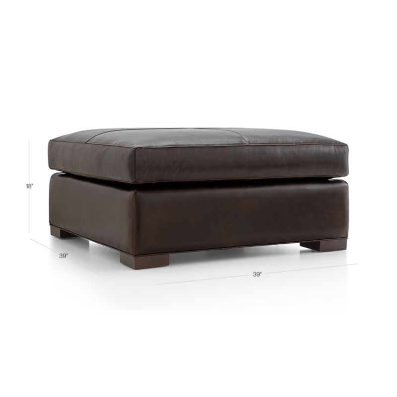 View Axis Leather Square Cocktail Ottoman - image 3 of 7