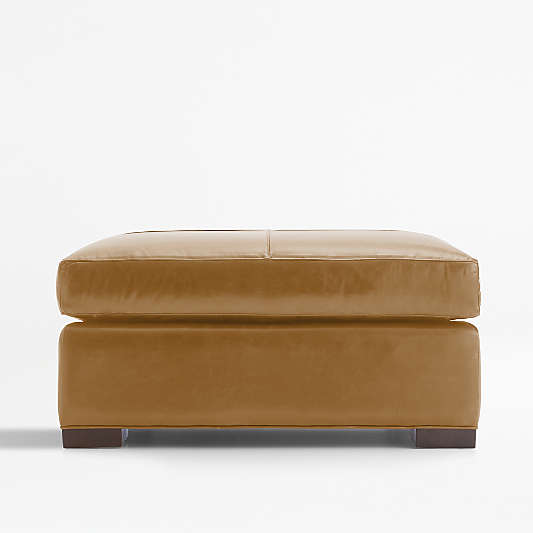 Axis Leather Square Cocktail Ottoman