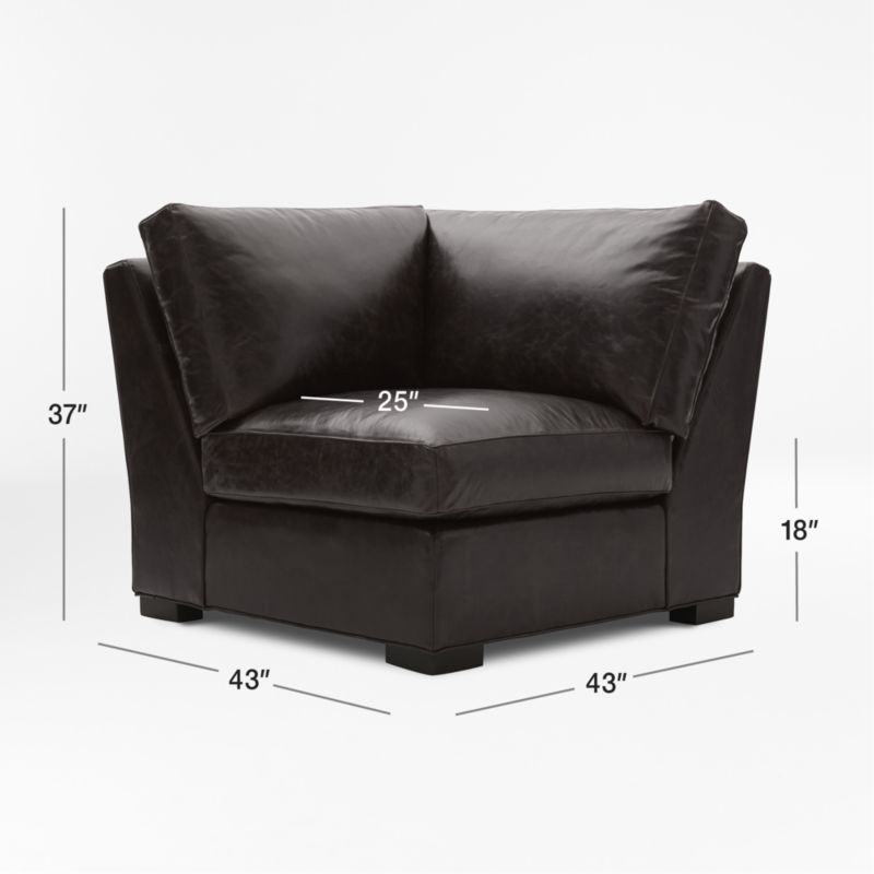 View Axis Leather Corner Chair - image 3 of 5