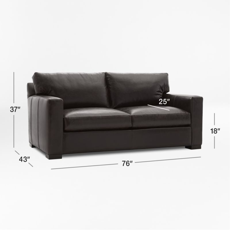 View Axis Leather Apartment Sofa - image 3 of 8