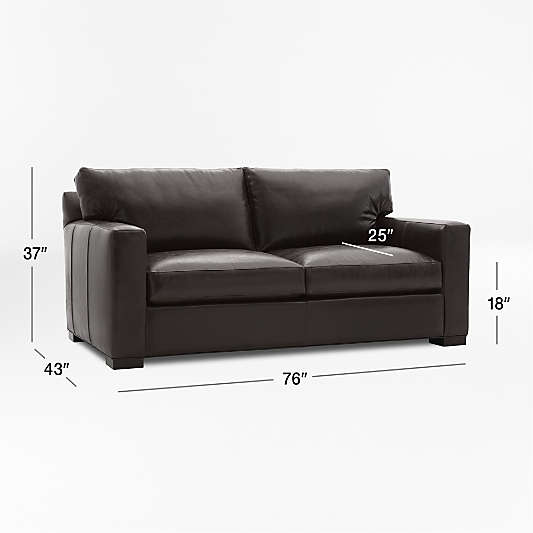 Axis Leather Apartment Sofa