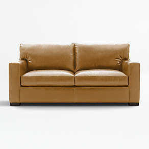 Crate and barrel axis 2024 leather sofa