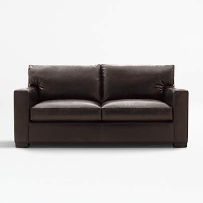 Axis Leather 3 Seat Queen Sleeper Sofa, Sleeper Sofa Leather White