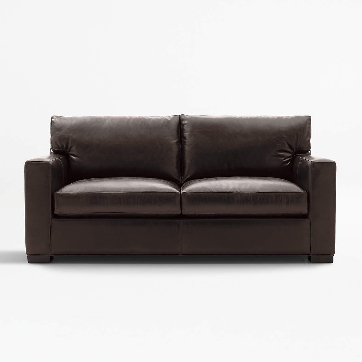 Axis Leather Apartment Sofa + Reviews Crate & Barrel