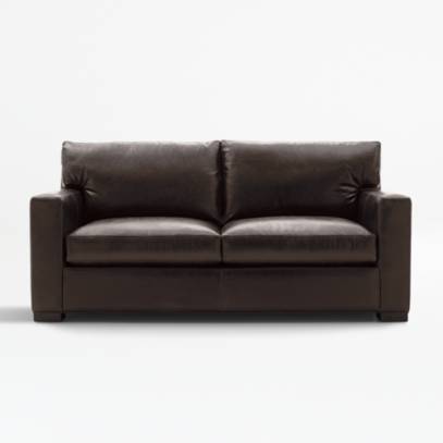 Axis Leather Apartment Sofa Reviews, Raymour And Flanigan Black Leather Sofa
