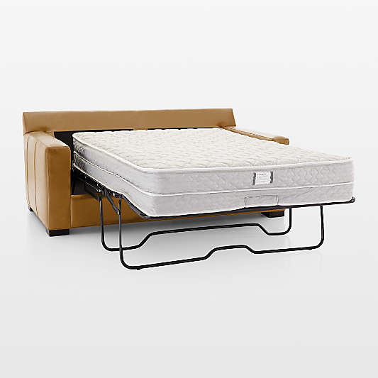 Axis 76" Leather Full Sleeper Sofa with Air Mattress