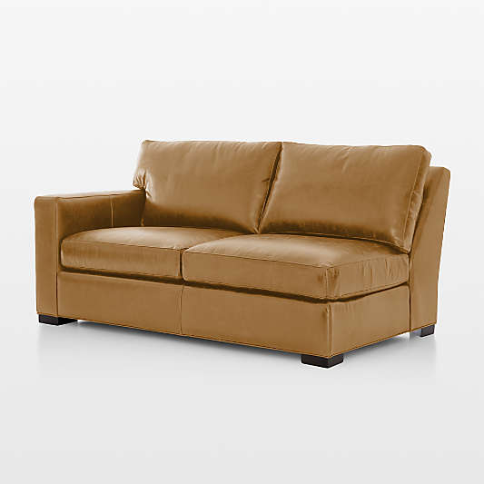 Axis Leather Left-Arm Apartment Sofa Sectional Piece