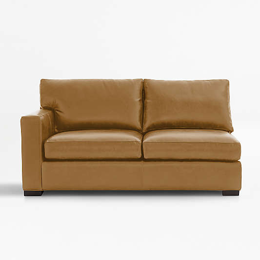 Axis Leather Left Arm Apartment Sofa