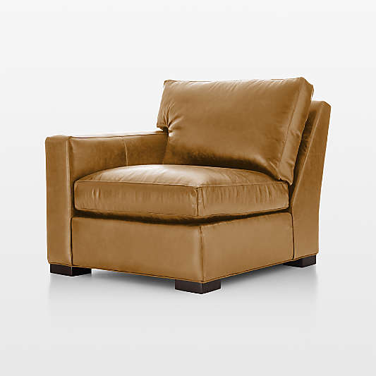 Axis Leather Left-Arm Chair Sectional Piece