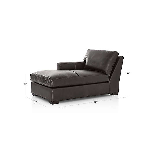 Axis Leather Left Arm Chaise