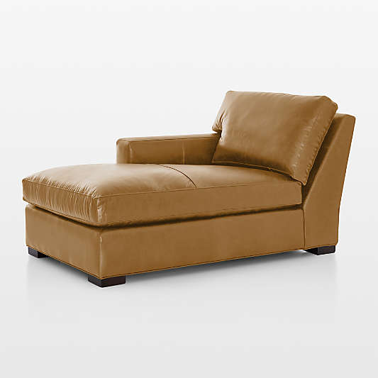 Axis Leather Left-Arm Chaise Lounge Sectional Piece